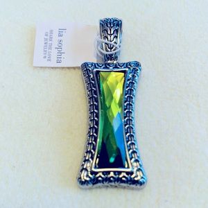 Lia Sophia Green Greek Isle Slide Pendant New with tags RETIRED
